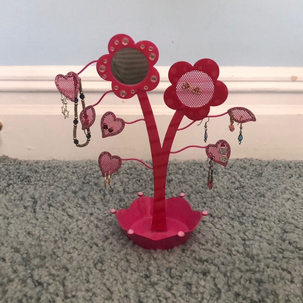 Flower tree jewelry holder